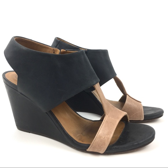 Coclico jojo leather wedge sandal cut out black - Picture 3 of 8